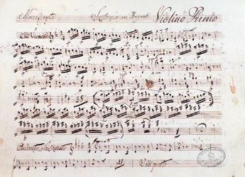 Partitura musical de I briganti opera de Mercadante (1836)