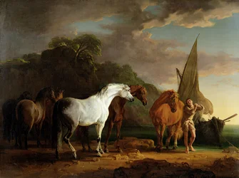 Gulliver Tomando sua Licença Final da Terra dos Houyhnhnms, c.1769