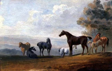 Cavalos (óleo sobre painel)