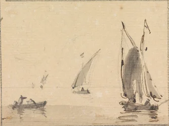 Barcos à vela no Mar Calmo