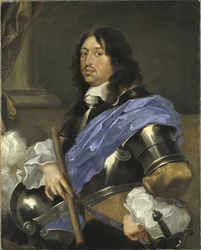 Charles X Gustav King of Sweden - Retrato do Rei Charles X Gustav da Suécia (1622-1660), de Bourdon, Sebastien (1616-1671). Óleo sobre tela. Tamanho: 102x82 cm. Nationalmuseum Estocolmo