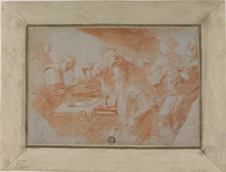 Grupo de figuras em torno do quadro