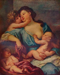 Retrato de uma senhora e três filhos, século XVII, 1907