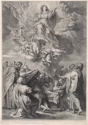 Ascensão de Maria com os Apóstolos
