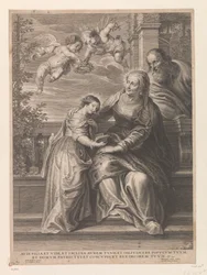 Maria com os seus pais Anna e Joachim