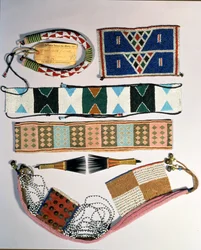Colecção de artefactos com contas zulu