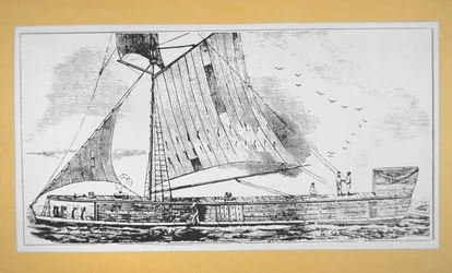 Barco Mississippi Keel (gravura)