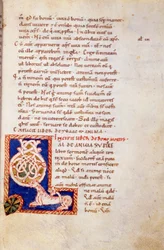 Página do Antigo Testamento em miniatura. Século XIII. Era Carolíngia. Biblioteca Trivulziana, Milão.