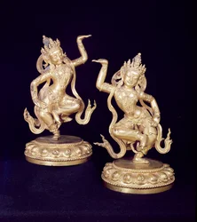 Bodhisattva, par de figuras de Husante