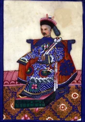 Mandarim Chinês. Pintura em papel de arroz.