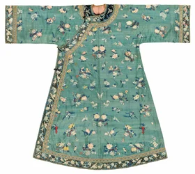 Túnica feminina Kesi moída de jade, meados do século 19 (têxtil)