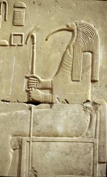 Antigo Egipto, Pintura/gravura mural, O Deus Thoth, Templo de Seti I, Abydos