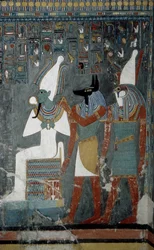 Luxor, Tebas: Vale dos Reis, túmulo de Horemheb (-1343 - -1314), faraó egípcio, no qual aparece a deusa Ísis.