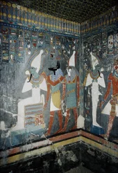 Luxor, Tebas: Vale dos Reis, túmulo de Horemheb (-1343 - -1314), faraó egípcio, no qual aparece a deusa Ísis.