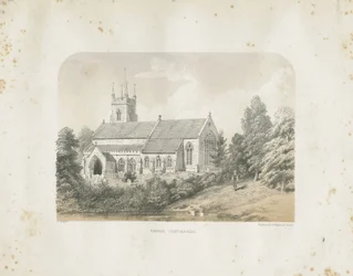 Igreja Colwich: litografia colorida