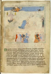 Cotton Claudius B. IV, f.103 Moisés com os Dez Mandamentos, ilustração de um 