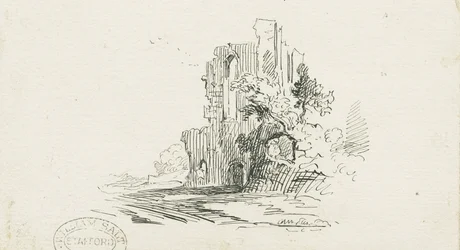 Croxden Abbey: desenho a caneta e tinta, nd [?séc. XIX] (desenho)