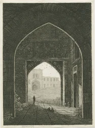 Dudley Castle - Gatehouse e North Gateway: gravura, nd [?19 cent] (estampado)