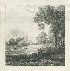 Eccleshall - Biana Hall: desenho com caneta e tinta, nd [c 1830] (desenho)