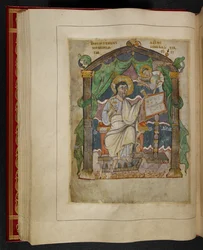 Retrato do evangelista São Mateus dos Evangelhos de Æthelstan (também conhecidos como Evangelhos da Coroação)