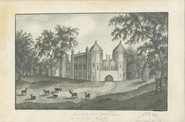 Forton - Aqualate Hall: desenho a lápis, sd [séc. XIX] (desenho)