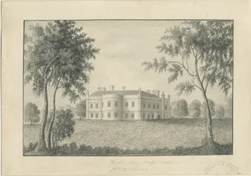 Hatherton Hall: desenho a lápis, nd [c 1860] (desenho)