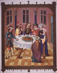 Cerimônia de Páscoa judaica (cor litho)