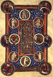Lansdowne 420 fol.12v Salmo I com 