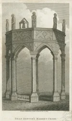 Lichfield - Market Place: gravura, nd [c 1805] (imprimir)