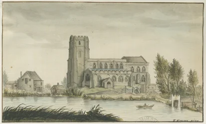 Lichfield - Igreja de St. Chad: pintura aquarelada, nd [? 18 cent] (pintura)