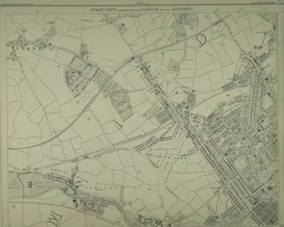 Mapa de Willesden, Londres (litho)