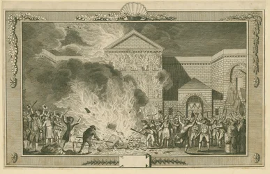 Newgate Prison and the Gordon Riots (gravura)