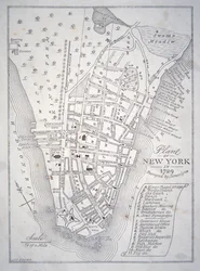 Plano de Nova Iorque em 1729 (litho)