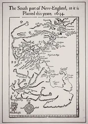 Parte Sul da Nova Inglaterra como é plantada este ano 1634 (litho)