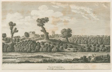 Castelo de Tamworth: gravura, nd [?19 cent] (estampado)