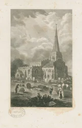 Igreja Wolstanton: gravura, nd [?19 cent] (imprimir)