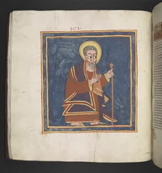 Ou. 481, f.45v Aaron.Octateuch, Gospels and Ecclesiastical works.An Ethiopian manuscript.Late 17th century