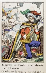 Capitão Fracasse - Imagem de Epinal "Sempre o tínhamos visto no caminho da honra..." romance de Theophile Gautier (1811-1872)