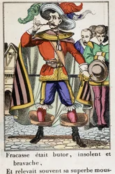 Capitão Fracasse - Imagem epinal "Fracasse etait butor..." romance de Theophile Gautier (1811-1872)