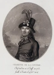 Retrato em medalhão de François Athanase (François-Athanase) Charette de la Contrie, chefe vendeano
