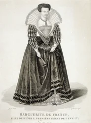 Retrato de Margaret de Valois, conhecida como Rainha Margot (1553-1615), Rainha de Navarra, primeira esposa de Henrique IV.
