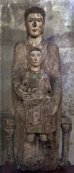 Virgem e Criança (madeira pintada)