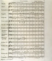 Primeira página da partitura de "Paulus", op. 36 de Felix Mendelssohn (litho)