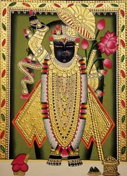Senhor Shrinathan Nathdwaran Pintura em miniatura sobre papel