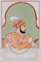 Pintura em miniatura de Maharana Jagat Singh Udaipur