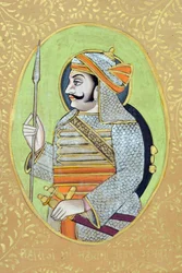 Pintura em miniatura de Maharana Pratap Singh