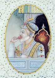 Pintura em miniatura do Imperador Mughal Aurangzeb