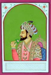 Pintura em miniatura do Imperador Mughal Shah Jahan