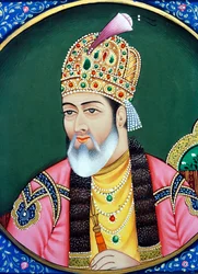Pintura em miniatura sobre papel do Imperador Mughal Shah Jahan