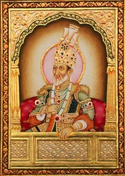 Pintura em miniatura mogol Bahadur Shah Zafar
